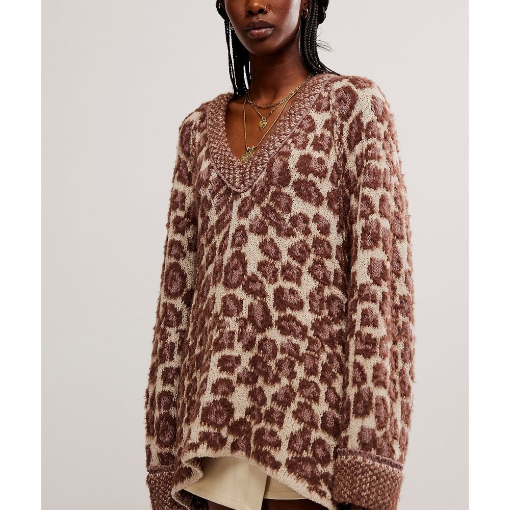 FREE PEOPLE Little Animal Pullover / Grey Antler Combo - Picture 2 of 7